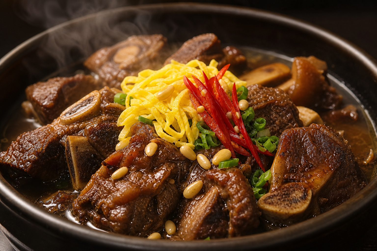 Onga's galbi-jjim, braised beef short ribs