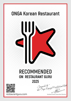 Recommended by Restaurant Guru award badge